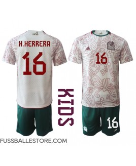 Günstige Mexiko Hector Herrera #16 Auswärts Trikotsatzt Kinder WM 2022 Kurzarm (+ Kurze Hosen)
